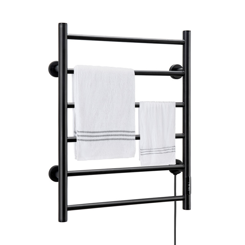 Key Tek Towel Warmer 6 Bars Wall Mounted Heated Towel Racks For